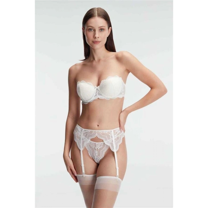 VipMarketim Kadın Sütyen, Jartiyer, String Ve Çorap Takım ( ) (Kod:4843)