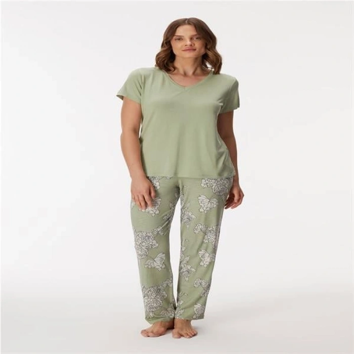 VipMarketim Kadın T-Shirt Ve Pantolon Takım (Kod:11401)