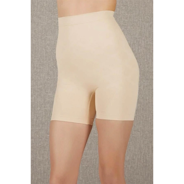VipMarketim Kadın Toparlayıcı Bel İnceltici Dikişsiz Kısa Paçalı Yüksek Bel Sıkı Şort Korse (2476)