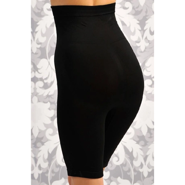 VipMarketim Kadın Toparlayıcı Bel Ve Bacak İnceltici Dikişsiz Yüksek Bel Uzun Paça Şort Korse (2603)