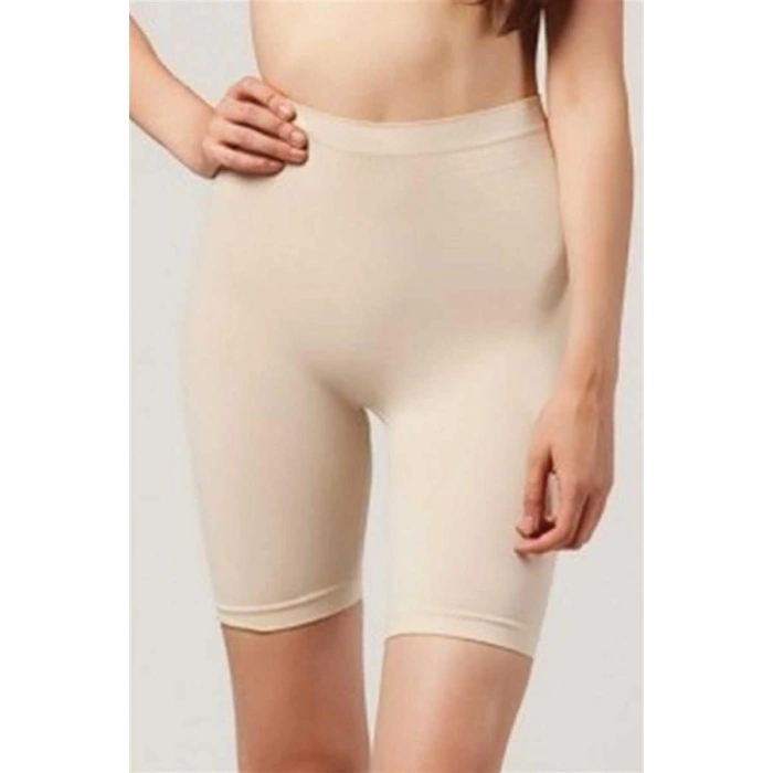 Vipmarketim Kadın Toparlayıcı Bel Ve Bacak İnceltici Uzun Paçalı Dikişsiz Orta Bel Şort Korse ( ) (kod:2426)