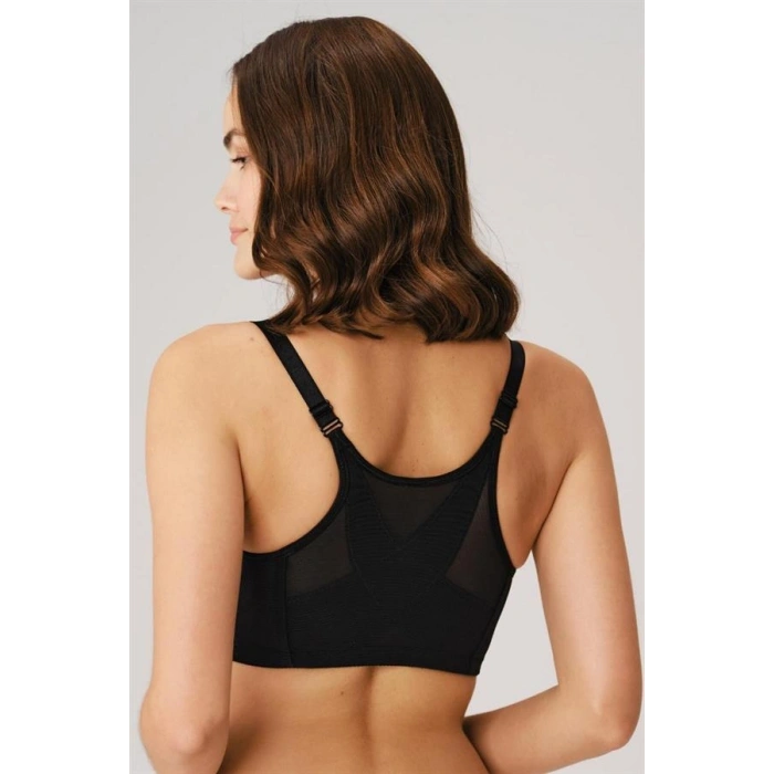 VipMarketim Kadın Toparlayıcı Minimizer Balensiz Desteksiz Dolgusuz Önden Açılan Sırt Destekli Medikal Sütyen (3651) Anıl