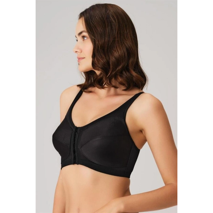 VipMarketim Kadın Toparlayıcı Minimizer Balensiz Desteksiz Dolgusuz Önden Açılan Sırt Destekli Medikal Sütyen (3651) Anıl