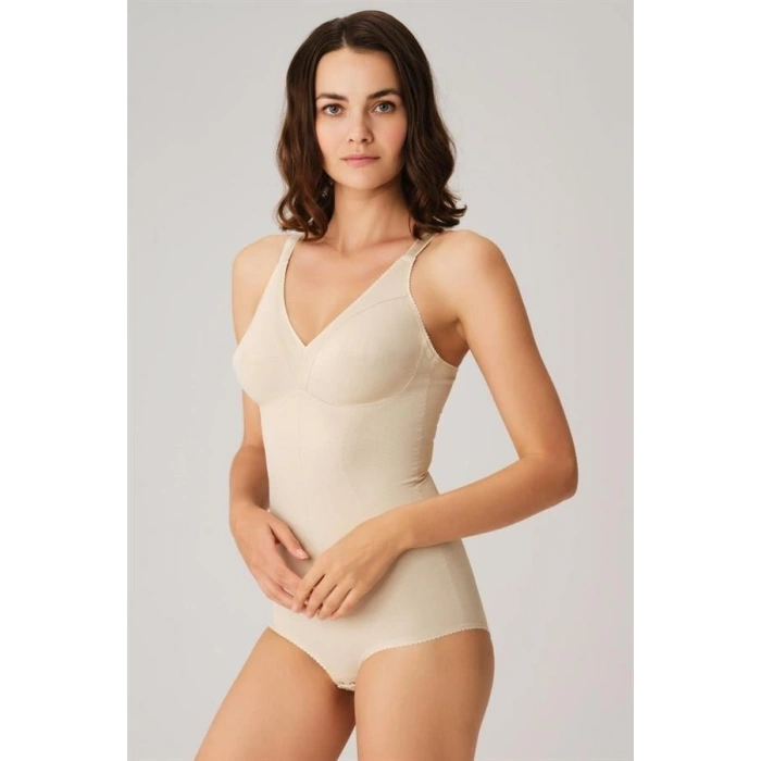 VipMarketim Kadın Toparlayıcı Vücut İnceltici Dikişli Alttan Kancalı Sıkı Badi Korse (5204)