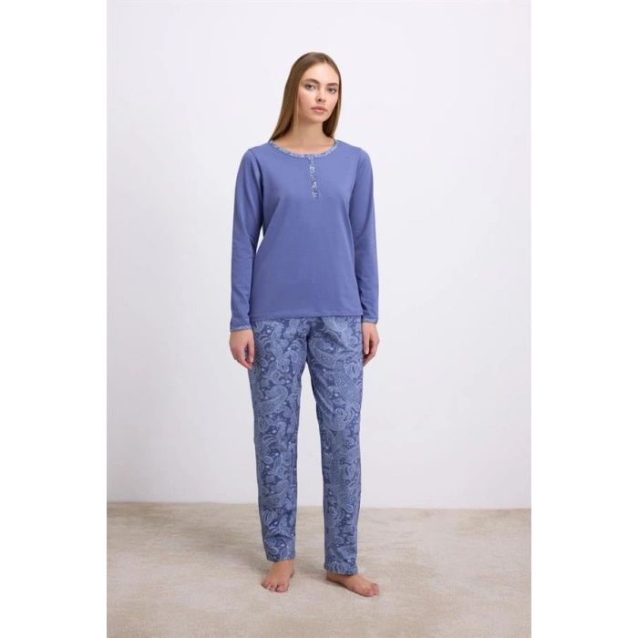 VipMarketim Kadın Uzun Kol T-shirt Ve Pantolon Takım ( 11566 )