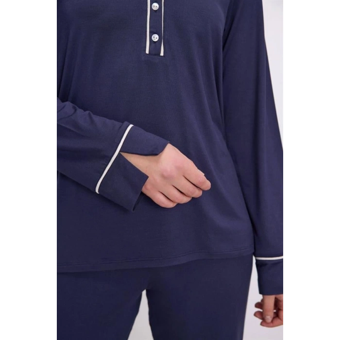 VipMarketim Kadın Uzun Kol T-shirt Ve Pantolon Takım ( 11613 )