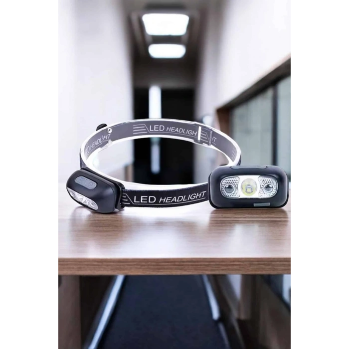 VipMarketim Kafa Lambası Kamp Lambası Led Işık Şarjlı Ayarlanabilir