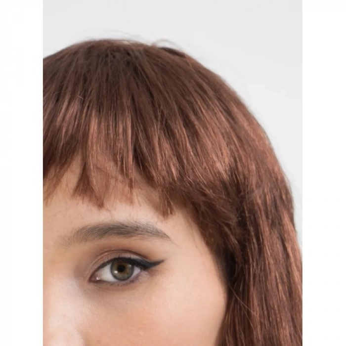 VipMarketim Kahve Renk Uzun Düz Parti Peruğu - Uzun Kahverengi Peruk