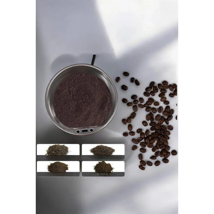 VipMarketim Kahve Ve Baharat Öğütücü Dayanıklı Paslanmaz Çelik Kolay Kullanım