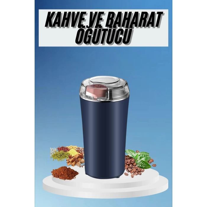 VipMarketim Kahve ve Baharat Öğütücü Kolay Temizlenebilir Paslanmaz Çelik Taşınabilir