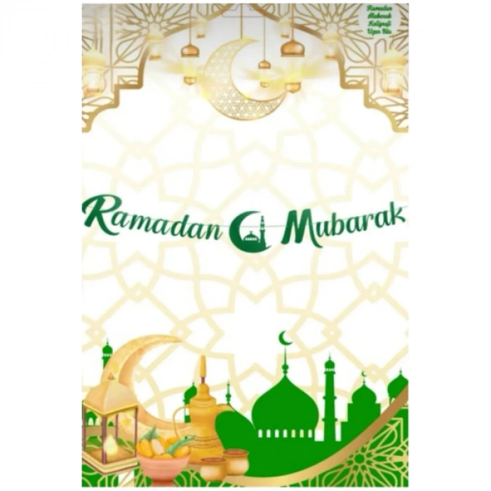 VipMarketim Kaligrafi Ramazan Süsü Yeşil - Ramadan Mubarak