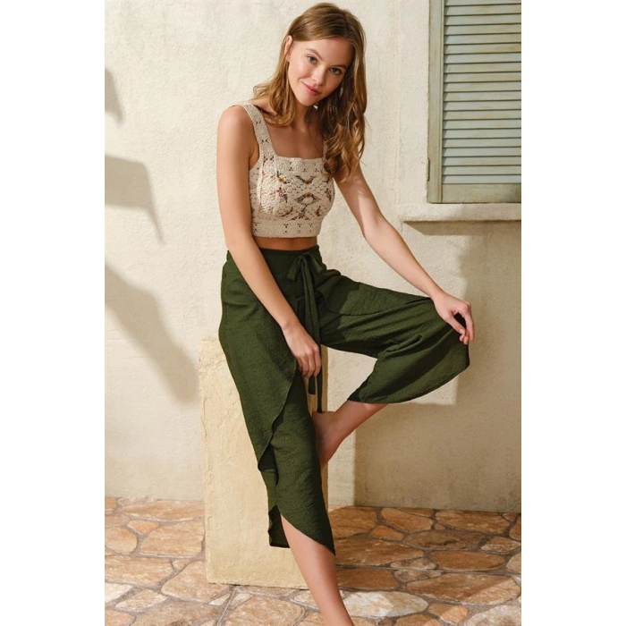 VipMarketim Kalın Askılı Oyuk U Yaka Kadın Cotton Düz Yazlık Uzun Dantel Detaylı Pijama Takımı Anıl 9811