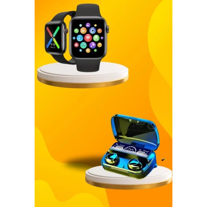 VipMarketim Kaliteli Akıllı Saat ve Kaliteli Bluetooth Kulaklık ANC Özelliği Uzun Pil Ömrü