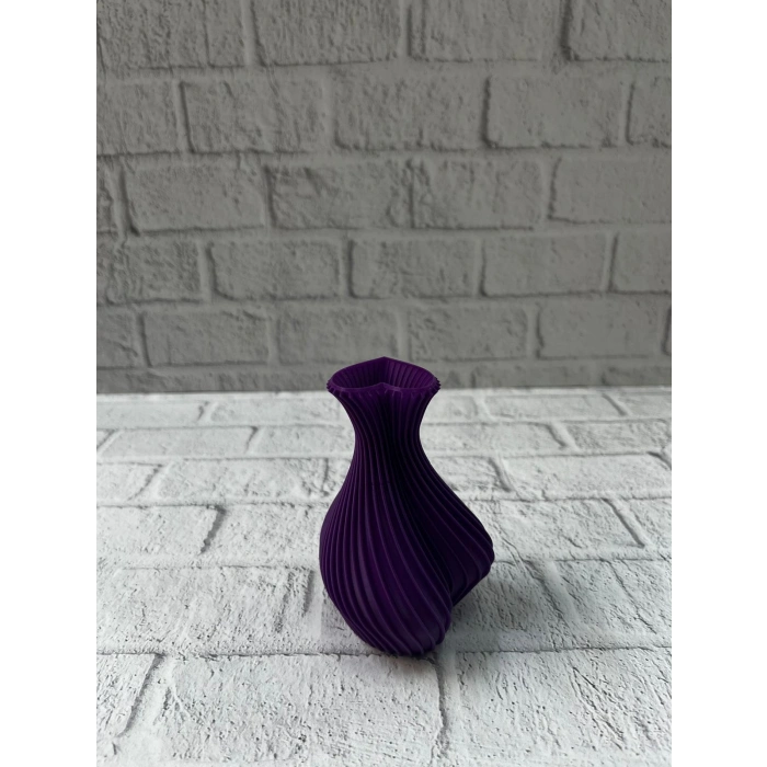 VipMarketim Kalpli Mor Mini Vazo 5 cm Dekoratif Masa Üstü Aksesuar