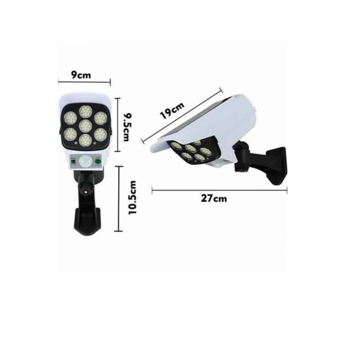 VipMarketim Kamera Görünümlü Led Lamba Dönebilen Bahçe Aydınlatması Duvar Lambası