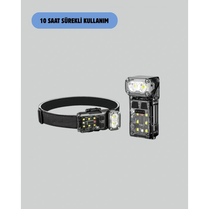 VipMarketim Kamp ve Outdoor İçin LED Far 10 Saat Pil Sensörlü Manyetik