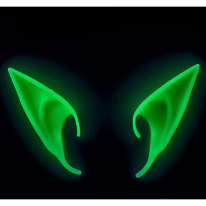 VipMarketim Karanlıkta Yanan Fosforlu Lateks Elf Kulağı 1 Çift 10x5 cm