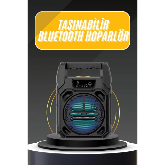 VipMarketim Karaoke Mikrofonlu Fm Radyolu Bluetooth Hoparlör Yüksek Ses Kaliteli