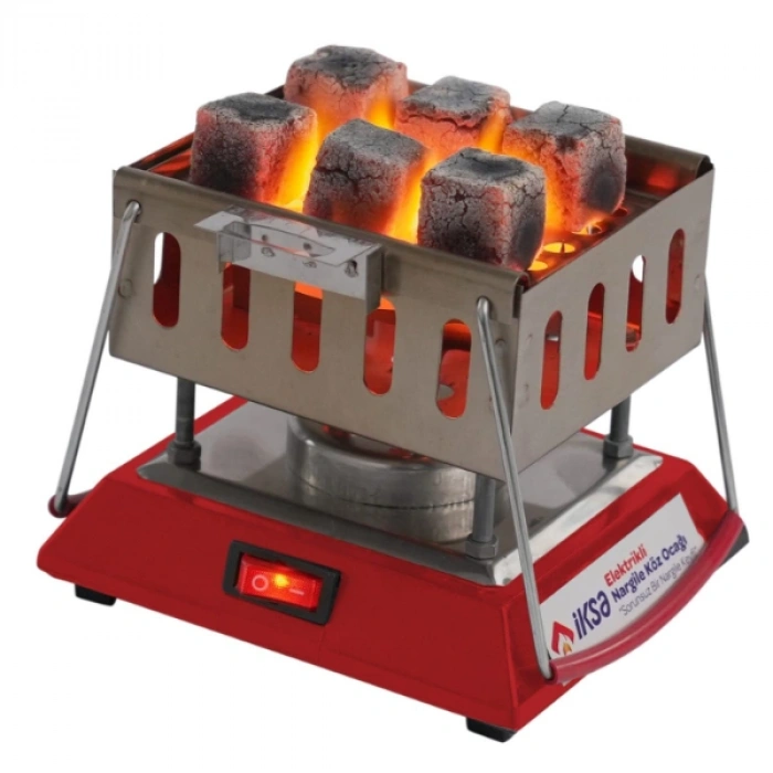 VipMarketim Kare Krom Elektrikli Nargile Köz Ocağı