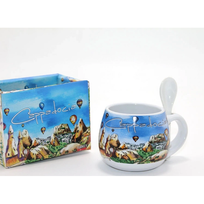 VipMarketim Kaşıklı Yöresel Kahve Fincanı Tekli Model 2