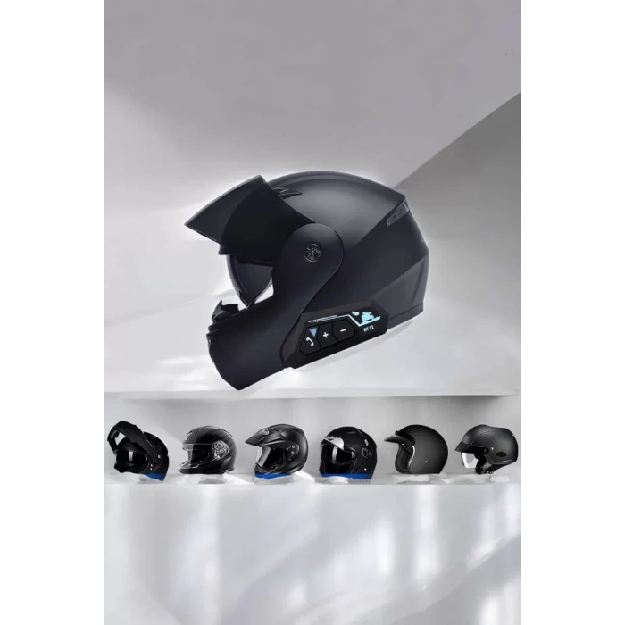 VipMarketim Kask Kulaklığı Motosiklet Intercom Interkom Dinleme Konuşma Özellikli Su Geçirmez