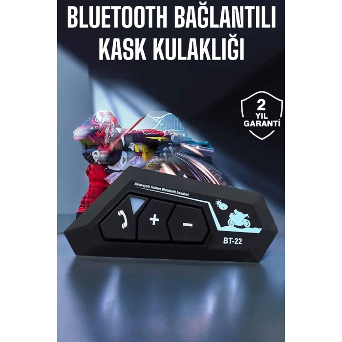 VipMarketim Kask Kulaklık Bluetooth Motosiklet Kulaklık Intercom Su Geçirmez