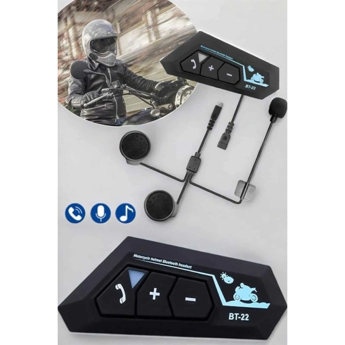 VipMarketim Kask Kulaklık Bluetooth Motosiklet Kulaklık Intercom Su Geçirmez