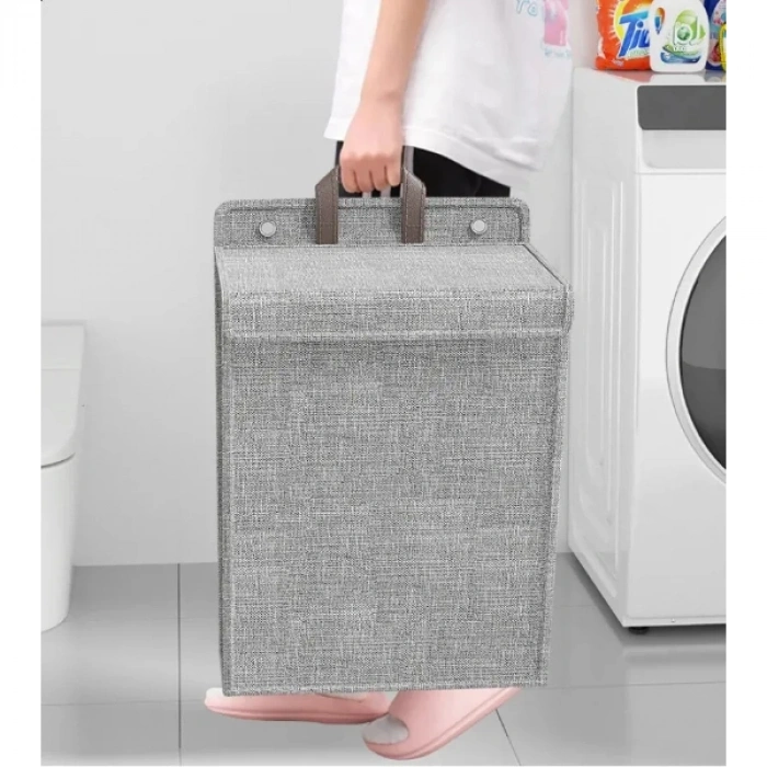 VipMarketim Katlanabilir Asılabilir Kirli Çamaşır Sepeti