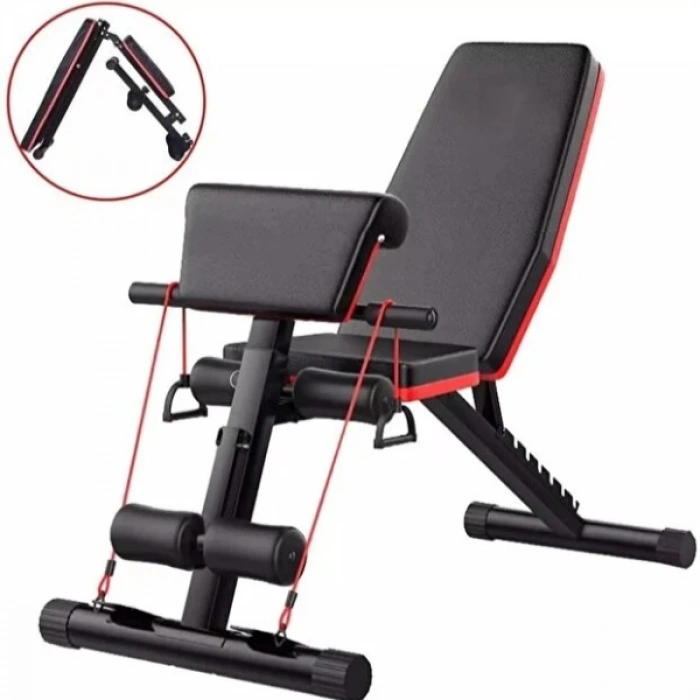 VipMarketim Katlanabilir Ayarlanabilir Mekik Ve Ağırlık Sehpası