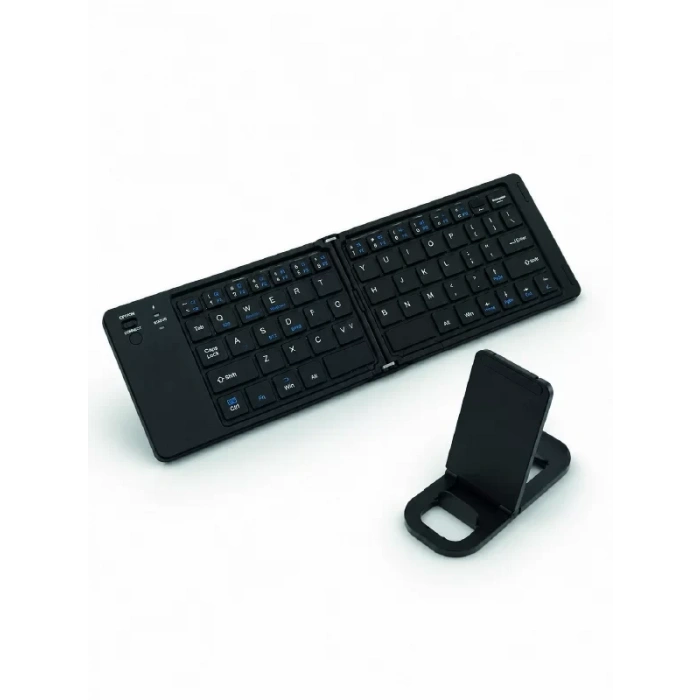 VipMarketim Katlanabilir Bluetooth Klavye 3 Cihaz Bağlantılı Kablosuz Taşınabilir Klavye