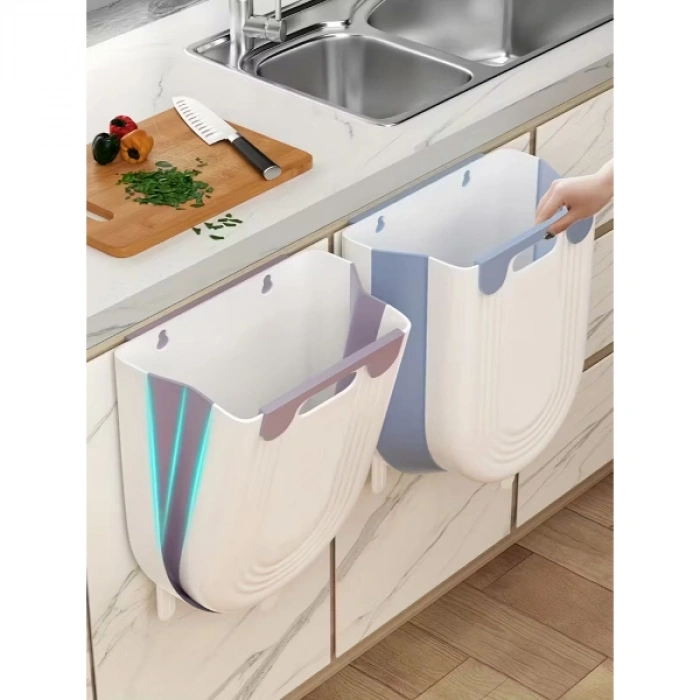 VipMarketim Katlanabilir Mutfak Çöp Kovası Torba Hazneli