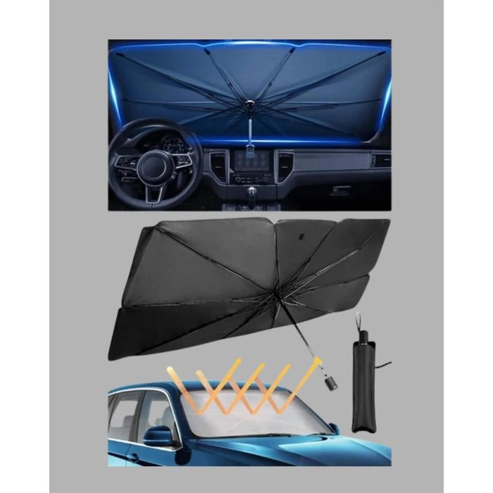 VipMarketim Katlanabilir Ön Cam Güneşliği Şemsiye – Her Araca Uygun Isı ve Işık Koruması