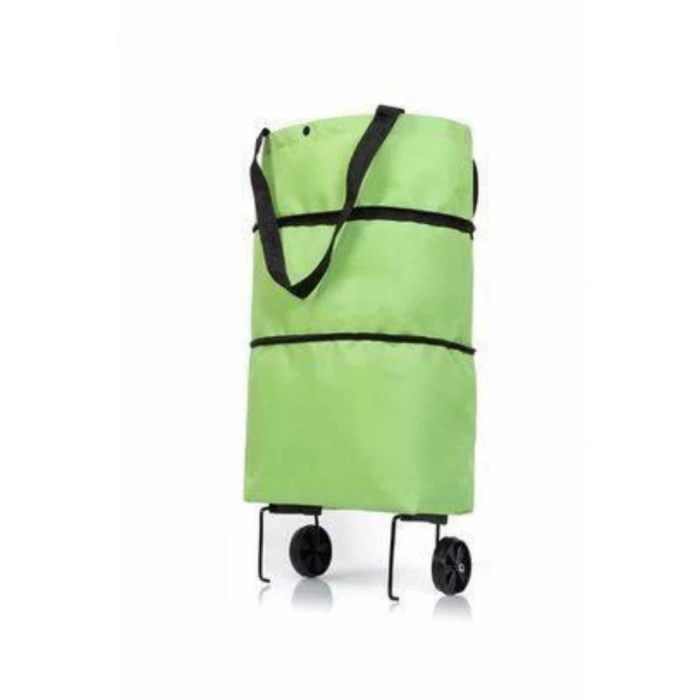 VipMarketim Katlanabilir Tekerlekli Pazar Market Çarşı Arabası Market Alışveriş Çantası