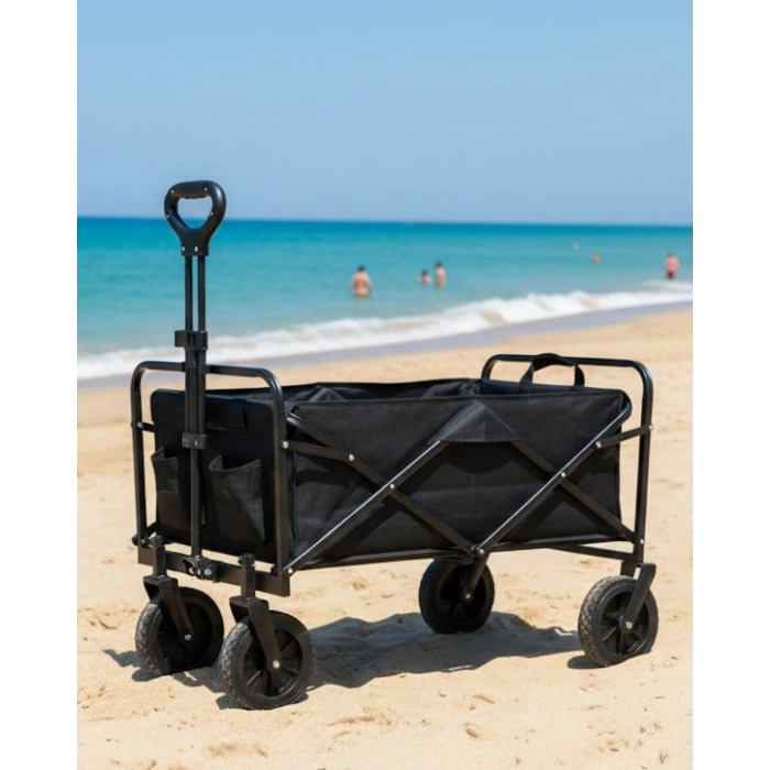 VipMarketim Katlanır Kamp ve Plaj Arabası Büyük Kapasiteli Taşıma Vagonu