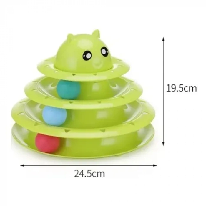 VipMarketim Kedi Başlıklı 3 Katlı Kedi Oyuncağı