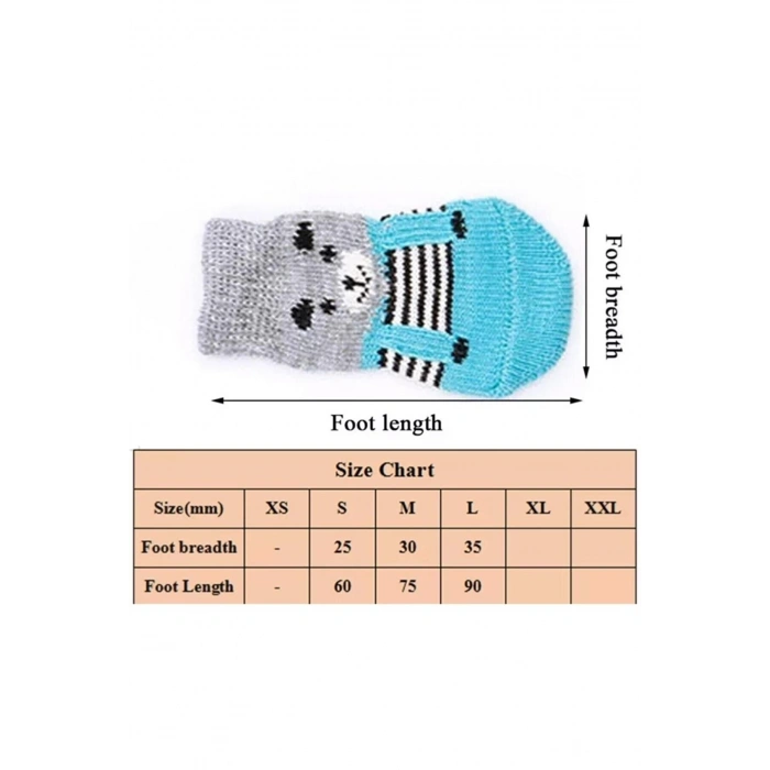 VipMarketim Kedi Köpek Kaydırmaz Örme Çorap