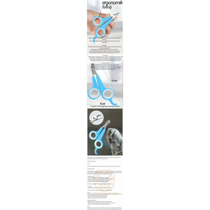 VipMarketim Kedi Tırnak Makası Evcil Hayvan Köpek Tavşan Tırnak Makası