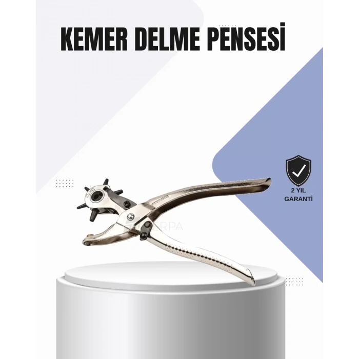 VipMarketim Kemer Delme Pensesi Çok Amaçlı 6 Farklı Delik Boyu Ayarlı Deri Delme Aleti