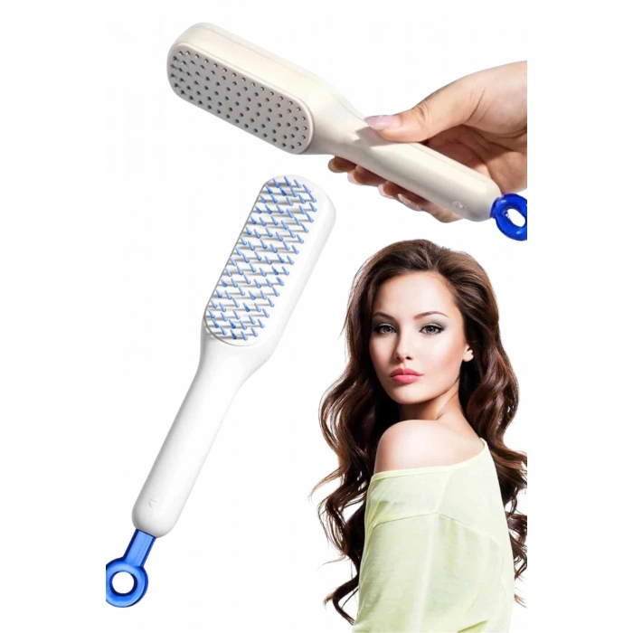 VipMarketim Kendi kendini Temizleyebilen Hijyenik Saç Fırçası Anti-Statik Teknolojisi