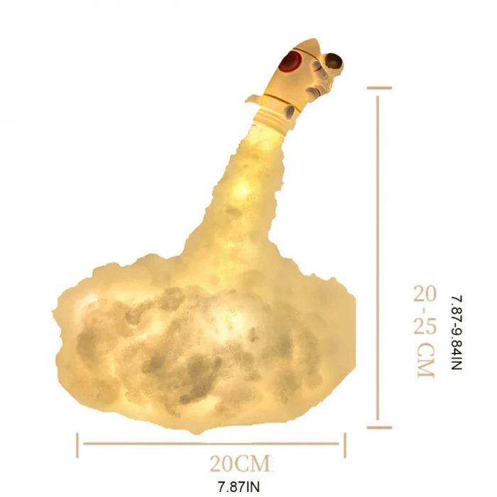 VipMarketim Kendin Yap Uçan Astronot Tasarımlı Gece Lambası
