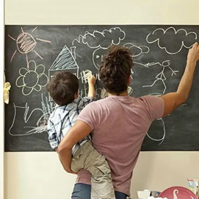 VipMarketim Kendinden Yapışkanlı Kara Tahta Sticker Rulo