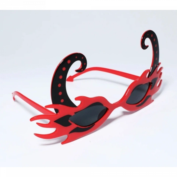 VipMarketim Kırmızı Alevli Parti Gözlüğü