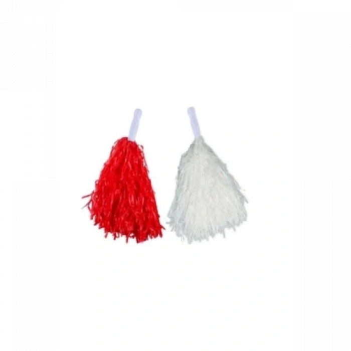 VipMarketim KIRMIZI BEYAZ GÖSTERİ PONPONU