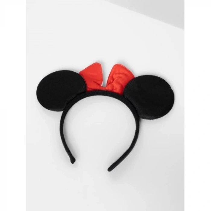 VipMarketim Kırmızı Fiyonklu Minnie Mouse Taç Fare Tacı Kafa Bandı