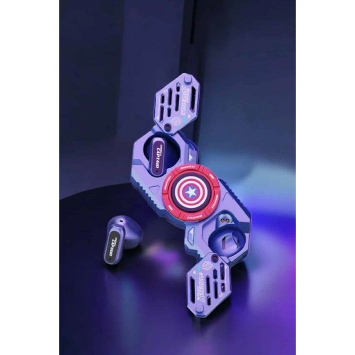 VipMarketim Kırmızı Kablosuz Bluetooth Kulaklık Stres Çarklı Oyuncu Kulaklığı