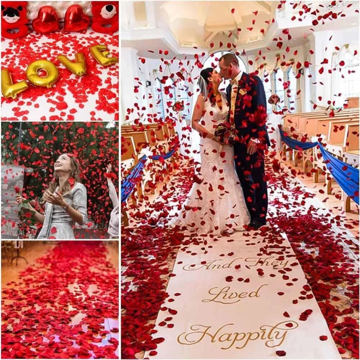 VipMarketim Kırmızı Renk Gül Yaprağı – 5 Paket 500 Adet