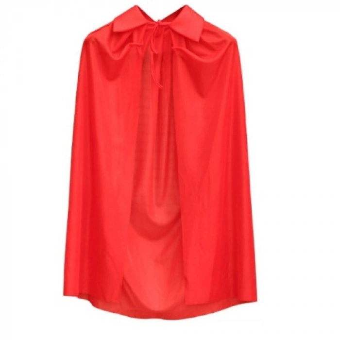 VipMarketim Kırmızı Renk Yakalı Pelerin Çocuk Boy 90 cm