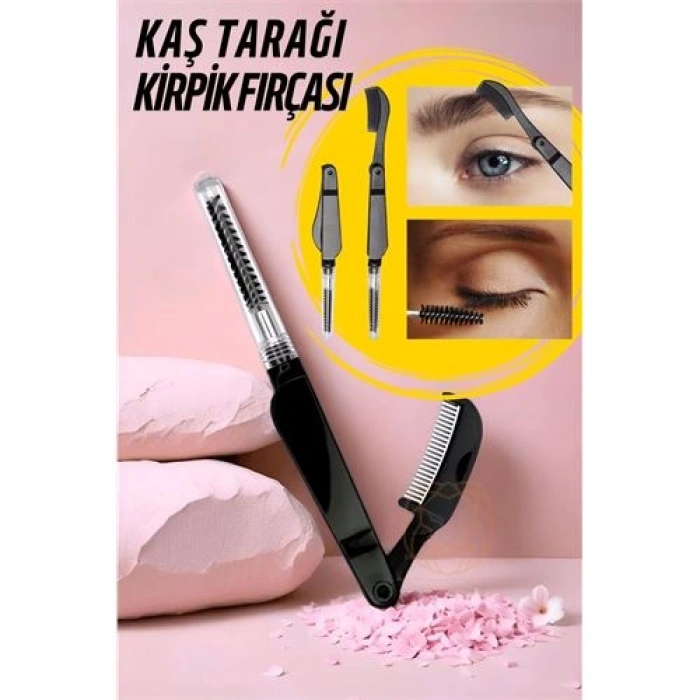 VipMarketim Kirpik Fırçası Kaş Tarağı Kaş ve Kirpik Fırçlı Tarak