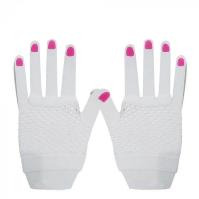 VipMarketim Kısa Beyaz File Eldiven