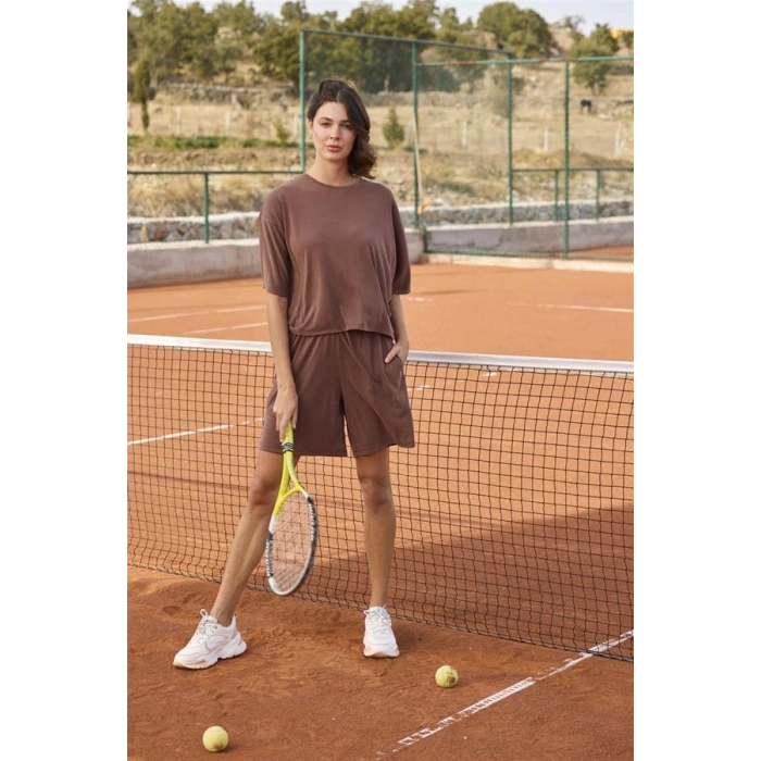 VipMarketim Kısa Kollu Bisiklet Yaka Alt Üst Takım